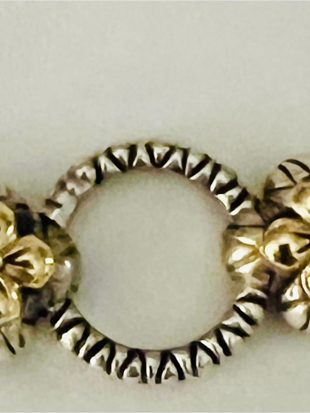 Barbara Bixby Sterling Silver & 18k Flower Accent Woven Collar Necklace - Picture 2 of 9
